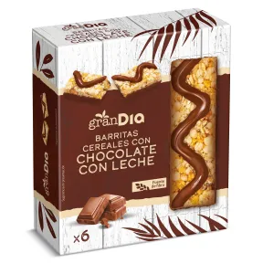 Barritas Gran Dia de cereales y chocolate con leche 150 g