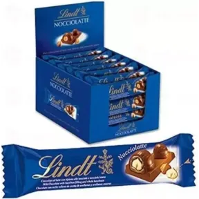 Barritas Lindt Nocciolatte leche y avellana entera 18x35 g