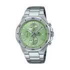 Casio Vintage cuarzo: cronógrafo de acero plateado y verde
