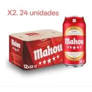 Mahou 5 Estrellas Lager Dorada, 24 Latas de 33 cl