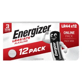 Pilas Energizer LR44/A76 1,5V Alcalinas - Pack 12