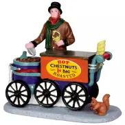 Stand de castañas asadas con personaje Lemax