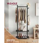 Perchero VASAGLE con Barra, Estantes, Ganchos y Ruedas