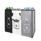 Bolsas de reciclaje 3 en 1 reutilizables con asas