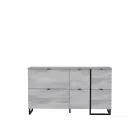 Aparador GRACE Gris y Negro Industrial Conforama