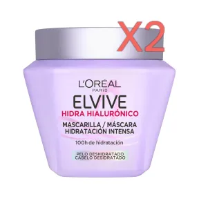 L'Oréal Elvive Mascarilla Ácido Hialurónico 310 ml Pack 2