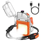 Mechero de Doble Arco con Linterna Impermeable