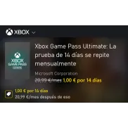 Xbox Game Pass Ultimate o PC Game Pass: 14 días
