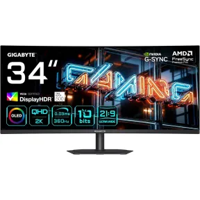 Monitor Gigabyte MO34WQC36 34" QD-OLED Curvo 360Hz