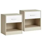 Set de 2 mesitas de noche VASAGLE con cajón