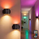 Lámparas de Pared LED RGB AURI WL01, Pack de 2