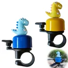 2 Timbres Infantiles de Bicicleta Dinosaurio Azul y Amarillo