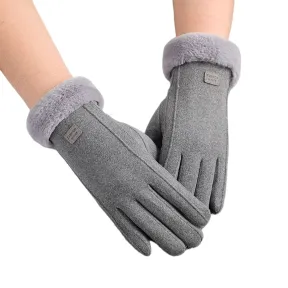 Guantes térmicos táctiles de mujer con forro polar