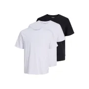 JACK & JONES Pack 3 camisetas O-Neck: 2 blancas y 1 negra