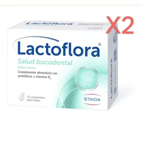 X2 Lactoflora Bucodental 30 Comprimidos Sabor Menta