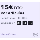 Nuevo cupón de 15€ en MIRAVIA por compras >100€