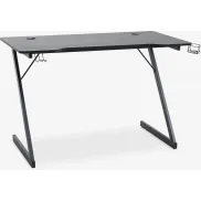 Escritorio gaming HALSTED negro con portabebidas