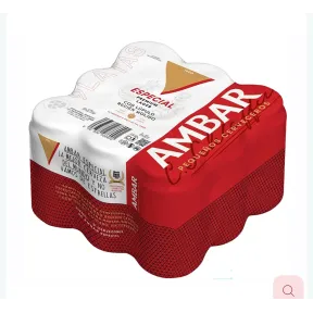 Pack 9 Latas Cerveza Ámbar 33 cl por 0,53 € Ud.