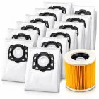 12 bolsas y filtro Awinker para Kärcher WD 2/3 KWD 1-3