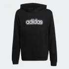 Sudadera Adidas infantil negra con capucha, 7–16 años
