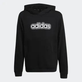 Sudadera Adidas infantil negra con capucha, 7–16 años