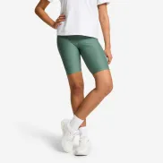 Mallas cortas fitness mujer verde eucalipto | Domyos