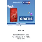 Bombones Lindt 100 g gratis en compras de más de 50 €
