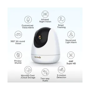 Cámara WiFi Tenda CP7 4MP 2.5K con Detección IA
