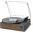 Tocadiscos con altavoces para discos de vinilo