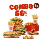 Burger King: 50% en 2 burgers, 2 complementos y patatas