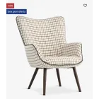 Sillón BIERSTED de cuadros beige/marrón: 80€ (-60%)