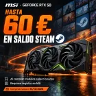 Hasta 60 € en Steam con gráficas MSI RTX 50 en Amazon