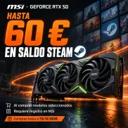 Hasta 60 € en Steam con gráficas MSI RTX 50 en Amazon