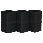 Pack de 6 Cubos de Tela Plegables con Asa 28x28 cm