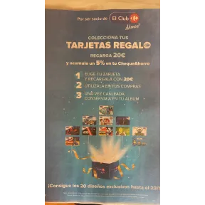 Carrefour Club: acumula un 5% con tarjetas regalo