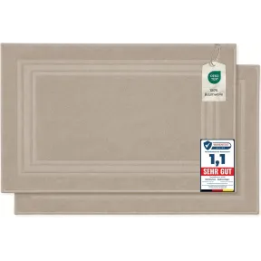 Komfortec 2 Alfombras de Baño Algodón 50x70 Azul