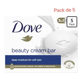 Dove Beauty Cream Bar jabón de manos, 5 x 90 g
