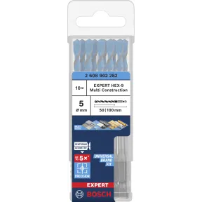 Broca Bosch EXPERT HEX-9 5x50x100 mm hormigón/cerámica