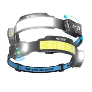 Linterna Frontal LED Recargable Smiling Shark, 2 Uds.
