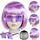 Peluca, Gafas y Gorro de Disfraz en Varios Colores