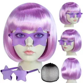 Peluca, Gafas y Gorro de Disfraz en Varios Colores
