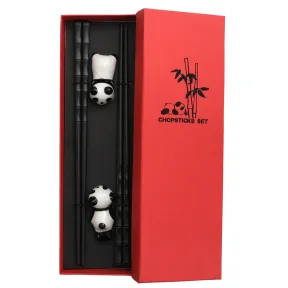 Set de 2 pares de palillos japoneses Aomhrek Panda