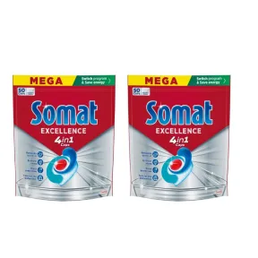 Somat Excellence 4 en 1, 100 pastillas lavavajillas
