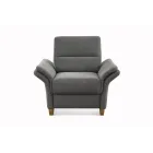 Sillón Wyk rústico con muelles y patas de madera