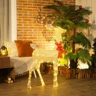 Reno navideño luminoso con 137 LED blanco cálido