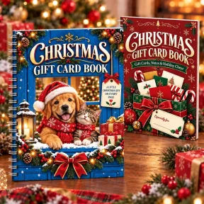 Pack de 2 libritos para tarjetas de regalo navideñas