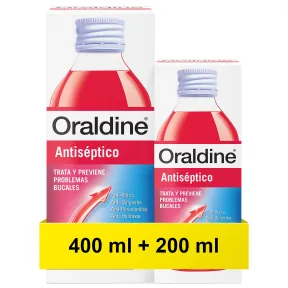 Oraldine Enjuague Bucal Antiséptico 400 + 200 ml