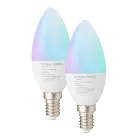 Pack de 2 Bombillas Inteligentes E14 RGB WiFi Amazon Basics
