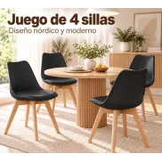 Pack 4 sillas de comedor nórdicas Tulipa