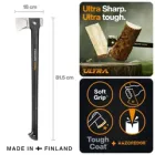 Hacha Fiskars Ultra U32 para partir troncos grandes